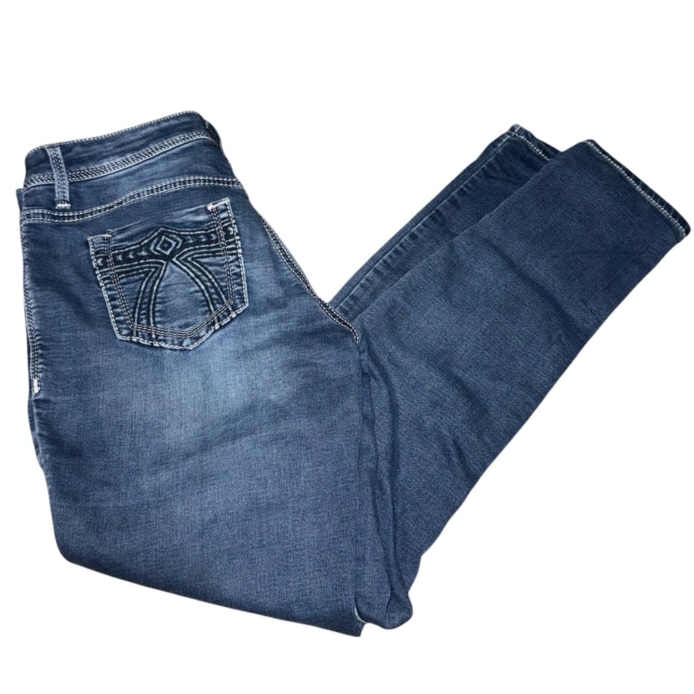 Seven 7 Jeans Blue Size 4 Skinny Easy Fit with pocket design